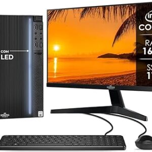 Computador Completo Strong Tech Intel Core i5 – 16GB RAM, SSD 1TB, Monitor 17", HDMI, Teclado e Mouse – Super Turbo 4 Núcleos