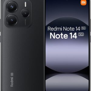 Smartphone Xiaomi Redmi Note 14 5G – 8GB + 256GB – NFC – Midnight Black